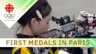 China wins GOLD for 10m Air Rifle Mixed Team! | #paris2024