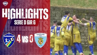 Calcio Serie D Gir. G - SSD Cynthialbalonga-Sassari Calcio Latte Dolce 4-0 (Highlights)