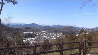 富士山（ふじやま）公園頂上から見る日光連山