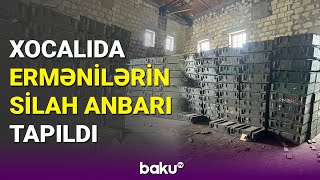 Xocalıda erməni separatçıların qoyub qaçdığı silah-sursat anbarı aşkarlandı