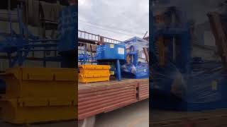 Load qt4-24 semi automatic concrete hollow block making machine to Lusaka, Zambia