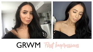 GRWM: FLAWLESS SKIN \u0026 LASHES | FIRST IMPRESSIONS