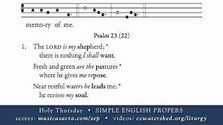 COMMUNION • Holy Thursday • SIMPLE ENGLISH PROPERS