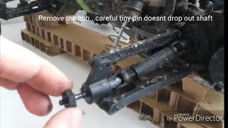 RC truck wheel hub extender guide