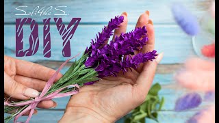 DIY soli4ka_s Лаванда з гофропаперу ШВИДКО І ПРОСТО/ лаванда с гофробумаги/ lavender