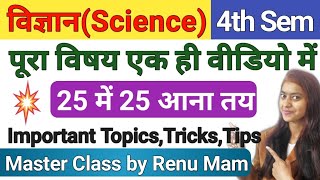 DELED 4th Semester Science Master Class Full Syllabus डीएलएड चतुर्थ सेमेस्टर विज्ञान मास्टर क्लास