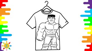 Hulk T-Shirt Coloring Pages | T-Shirt Coloring Pages | @drawandcolortv