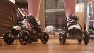 SKORPION Quadline Rollerskate review unboxing and first try on! How to rollerskate safely at home