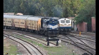 Parallel Race Alco WDM3A 3300 HP  VS  EMD  Loco WDP4D 4500 HP of 02372  BKN HW  VS 02467 Leelan Exp