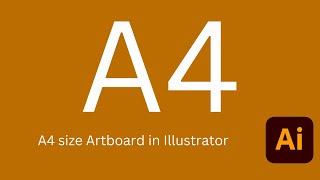 a4 size artboard in illustrator