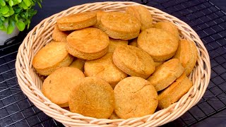 Healthy Whole Wheat Biscuits Recipe | Atta Biscuits | Atta Biscuits Eggless without Oven