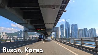 바다 위를 달리는 부산 광안대교 드라이브 | Driving on Gwangan Bridge in Busan over the sea | 4K ASMR