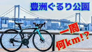 検証🚲ロードバイクで豊洲ぐるり公園一周できる？👿Bianchi Oltre XR3 Disc