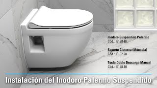 Instalación inodoro suspendido Palermo FV   (ménsula, botón , inodoro)