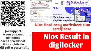 nios marksheet hard copy.nios migration hard copy.nios result in digilocker update