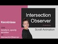 Intersection Observer with HTML, CSS and JavaScript - Scroll animation