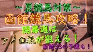 【夏競馬対策！】函館競馬攻略！ 開幕週はアノ血統が狙える！