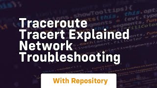 Traceroute tracert explained network troubleshooting