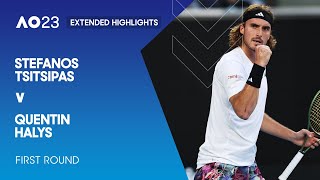 Stefanos Tsitsipas v Quentin Halys Extended Highlights | Australian Open 2023 First Round