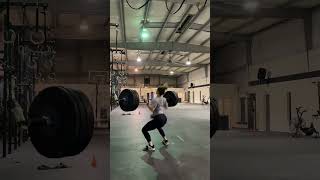 90% squat clean single #165