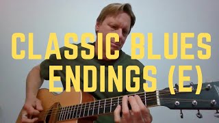 Learn three endings for a twelve bar blues in E | Acoustic Blues Guitar Lesson