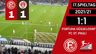 Fortuna Düsseldorf - FC ST Pauli (1:1) Alle Tore & Highlights / 11.12.2021