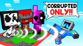 Locked on ONE CHUNK with CORRUPTED SPRUNKI in Minecraft!