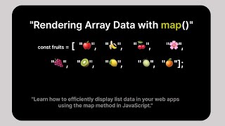 Efficiently Render Array Data in React with the Map Method | React Tutorial