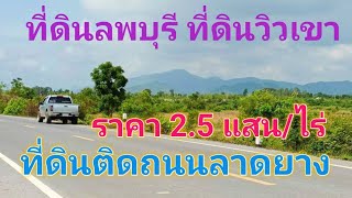 EP146.ที่ดินลพบุรี ที่ดินติดถนนลาดยาง ที่ดินวิวเขาตะเภาทอง จ.ลพบุรี สนใจติดต่อ 0870987939-0887902134