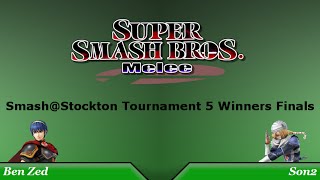 Smash@Stockton Melee Tournament 5 Winners Finals: Ben Zed (Marth) Vs. Son2 (Sheik)