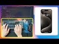 ASMR Programming - Coding iPhone 15 Pro Max - No Talking