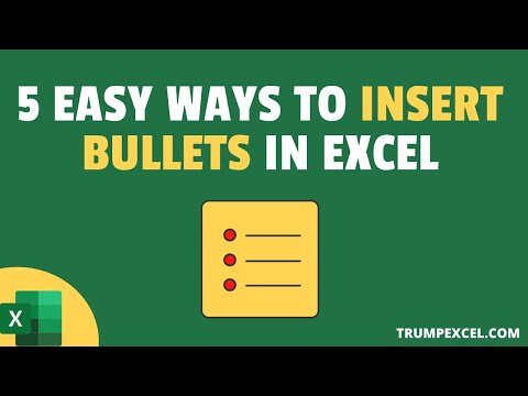 5 Ways to Insert Bullets in Excel 5 Ways to Insert Bullets in Excel