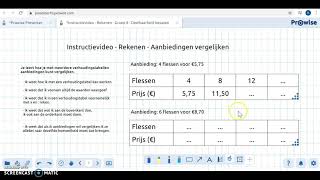 Instructievideo - Rekenen - Aanbiedingen vergelijken