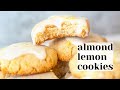 Almond Lemon Cookies - Healthy Lemon Almond Shortbread Cookies w/ Lemon Glaze (Vegan & Gluten Free)