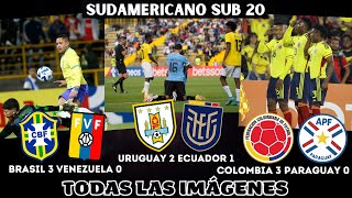 COLOMBIA-PARAGUAY, URUGUAY-ECUADOR, BRASIL-VENEZUELA TODAS LAS IMÁGENES SUDAMERICANO SUB 20