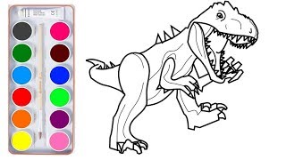 How to Draw a Dinosaur from Jurassic World for Children