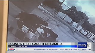 Brazen daylight theft caught on camera at Theodore business