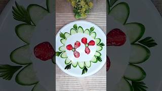 Vegetables Fruit Carving ideas l Cucumber cutting skills #vegetableart #cuttingfruit #cookwithsidra