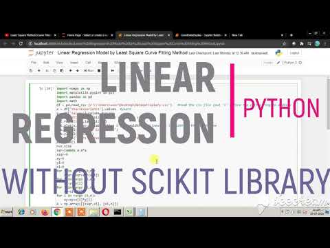 Linear Regression Without Scikit Library Python Jupyter Youtube