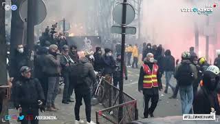 Thousands French citizens fight back against totalitarian regime at massive protest in Paris.