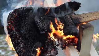 I Built a Guitar Out of 7000 Matches and Set It on Fire!