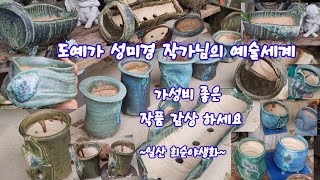 일산 #희순야생화  도예작가 성미경 선생님 작품들 가성비 좋게 나왔어요 작품 감상 하세요~