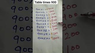 table times 900 #tabletrick #youtubeshorts