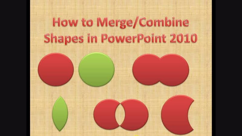 How To Merge Combine Shapes In Powerpoint 2010 Youtube