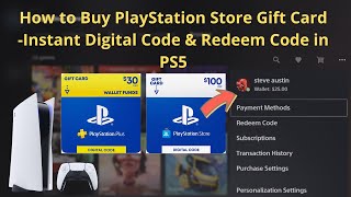 PS5 : Add Money to Wallet -  PlayStation Store Gift Card [Instant Digital Code]