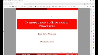 Introduction to Stochastic Processes With Solved Examples || Tutorial 6 (A)