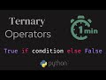 Python Ternary Operators in 60 seconds