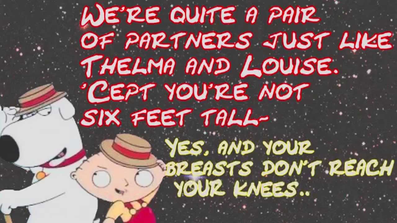 Road To Rhode Island - Family Guy (Lyrics) - YouTube