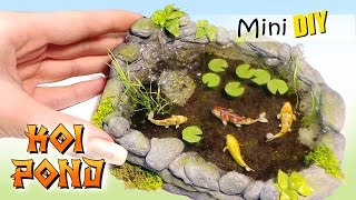 Miniature Koi Pond Tutorial // DIY Dolls/Dollhouse