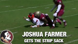 FSU's Joshua Farmer Gets The Strip Sack For A 'Cuse Turnover